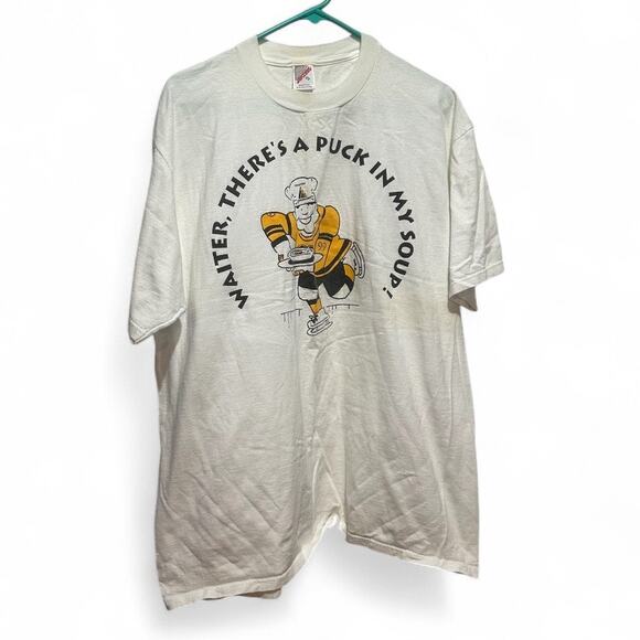 Vintage Tri Cities Americans 1999 T Shirt "There's a Puck in my Soup!" Size XL - Picture 1 of 6